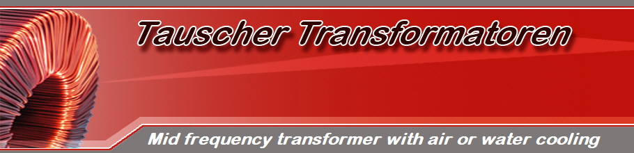 Mid frequency transformer with air or water cooling