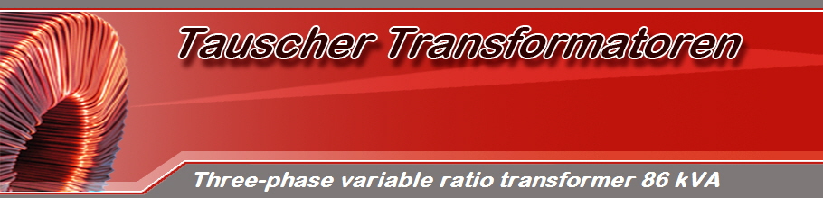 Three-phase variable ratio transformer 86 kVA