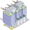 Three-phase sinusoidal filter, motor filter